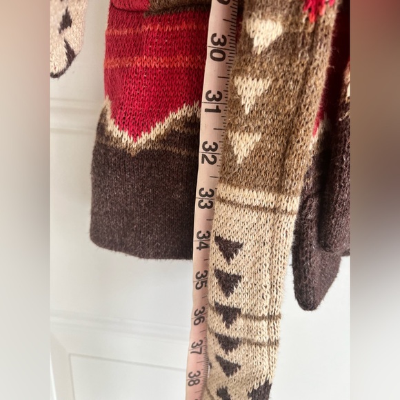 Lauren Ralph Lauren Red and Brown Patterned Cardigan - Picture 9 of 16